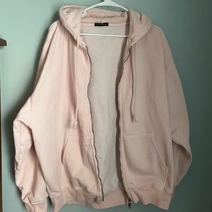 Pink Brandy Melville Zip-up Hoodie